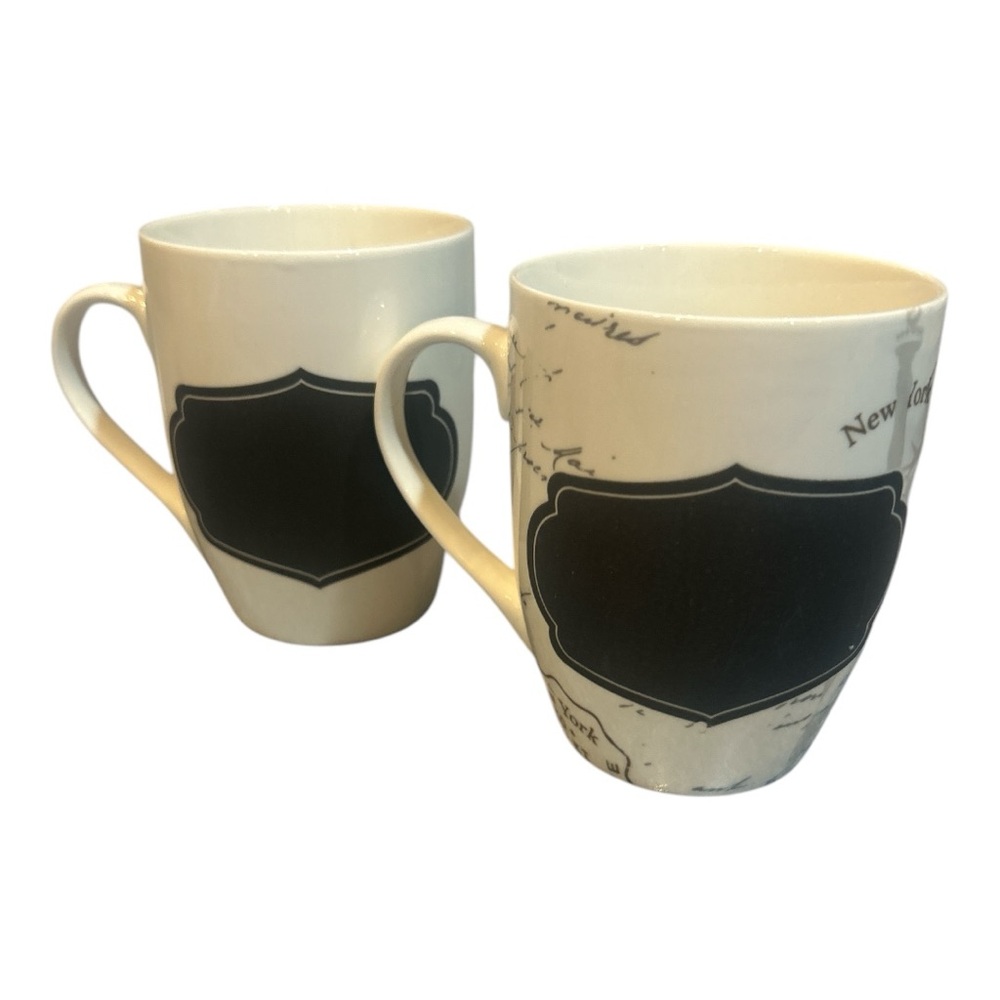Crofton New York Inspired Chalkboard Coffee Mug Set of 2